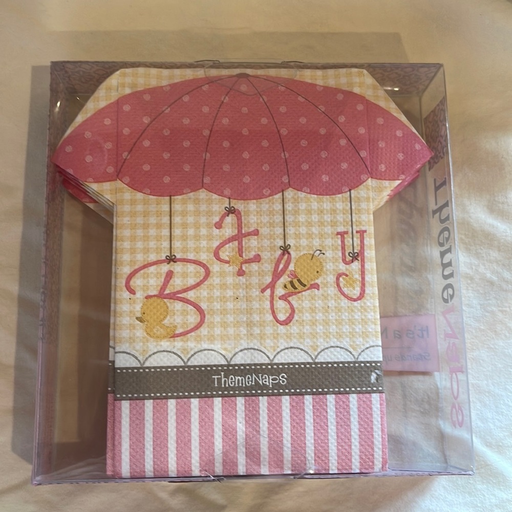 3D baby shower party napkins
